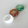 Wedding Rings PUNKI 2022 Simple Vintage Green And Brown Color Circle Resin Rinse For Woman Daring Picnic Female Fashion Jewelry Gift