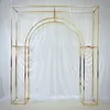 Luxury Flower Arch Outdoor Lawn Wedding Decoration Dessert Table Bakgrund