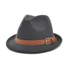 Trilby Jazz Top Hat Женщины почувствовали, что шляпы Fedora Men Small Brim Cap Женские федоры Зимние мужские кепки на вечеринке Рождество