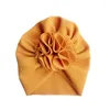 Chapeaux 2022 bébé maïs fleurs inde casquette ronde princesse Turban doux chapeau enfants coiffure bandes de cheveux pour enfants infantile bonnet casquettes