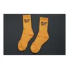 Home Clothing Mens And Womens Sports Socks Street Art Solid Color Cotton Towel Bottom Letters Sock