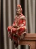 Doftlampor guanyin bodhisattva staty backflow rökelse brännare hållare med 20 st kottar kinesisk stil keramisk zen led belysning dekoration