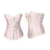 Ceintures Corsets Bustiers Floral Tops Pour Femmes Vintage Sexy Gothique Satin Lingerie Corselet Overbust