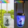 Solar Garden Lights Fairy Lantern Outdoor Hanging Frosted Glass Mason Jar for Table Yard Patio Lawn Weeding Birthday Party Decorations