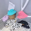 Berets Sommer Baby Sonnenhüte Kinder Outdoor Hals Ohr Abdeckung Anti UV Schutz Strand Kappen Junge Mädchen Schwimmen Zwei-seitige Kuh Druck