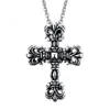 Pendentif Colliers Mode Rétro Croix Collier Pour Femmes Hommes Cadeau Longue Chaîne De Perles Punk Goth Bijoux Accessoires En Gros