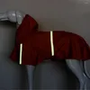 Hundekleidung Haustier Regenmantel reflektierend wasserdichtes Rei￟verschluss Kleidung Hochhals Kapuze -Overall f￼r kleine Hunde Overall Regen Umhang Labrador
