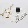 スマートストラップアクセサリー蜂ペンダントリストバンドステンレス鋼ブレスレットリンクダイヤモンド時計バンドバンド Apple Watch シリーズ 2 3 4 5 6 7 SE iWatch 38 40 41 ミリメートル