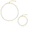 Collana, orecchini, perle d'acqua dolce e bracciale, gioielli Dubai, qualità unica per feste da sposa per le donne