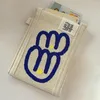 Держатели карт Симпатичный холст банк держатель Floral Apple Double Layers PO Business Badge Protector Cover Mini кошелек