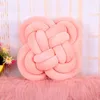 Oreiller Super Doux Noeud Boule Tissé À La Main Carré Literie Oreillers Jeter PP Coton En Peluche Maison Canapé Décor En Peluche S