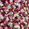 Dekorativa blommor Konstgjord blommvägg med falsk användning ros Austin Peony för bröllopsbakgrundsdekoration