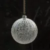 Partydekoration 2pcs/Packdurchmesser 6 cm 8 cm 10 cm Oberfl￤chenchips transparent gestreifte Glasball Home Weihnachten Hanging Globe Anh￤nger