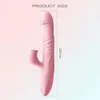 Skönhetsartiklar Ny teleskopisk uppvärmningsvibrator för kvinnor G SPOT Big Dildo Vaginal Tongue Slicking Sexy Toys For Adult Par Massager Masturbator