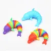 Favor Favor Fidget Toy Slug Slug articulado Florves 3D Fidget brinquedo Todas as idades alívio Anti-ansiedade Brinquedos sensoriais para crianças adultos