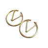 Brincos designer para mulheres luxuosas argolas de jóias Earing 3 4 5cm moda e elegante rua hip hop punk punk gold gold gold breating jóias