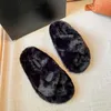 Women Winter Slippers High Quality Wool Slides Double Letter Furry Slide Designer Shoes Warm Black White Fashion Ladies Casual Winter With original box