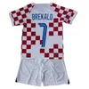 2223 Modric Rakitic Kids Kit Soccer Jerseys National Team Pasalic Kramaricp Orsic Home Red White Away Child Football Shirts