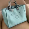 CC Bag Alışveriş S Toptan Kadın Lüks Çantalar Tasarımcı Plaj En Kalite Moda Örgü Çanta Omuz Büyük Tote Zincir CA