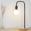 Table Lamps Loft Vintage Desk Lamp With 4 Colors Traditional American Countryside Wooden Edison Nordic Metal Fixtures