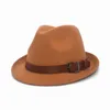 Trilby Jazz Top Hat Женщины почувствовали, что шляпы Fedora Men Small Brim Cap Женские федоры Зимние мужские кепки на вечеринке Рождество