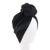 Große geknotete Turban-Mütze, Kopfwickel, afrikanischer Twist-Kopfwickel, dehnbar, muslimische Damen-Haar-Accessoires, Indien-Hut, Chemo-Mütze