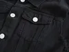 Мужские жилеты Мода повседневная черная капюшона джинсовая куртка Street Punk Style Многократные варианты M6XL 220905