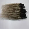 2022 populaire stijl CE Certificated Micro Ring Hair Extensions 400s/Lot Kinky Curly Loop Hair Black Natural Color