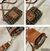 Fashion Leopard Print Check Bolsa Mini Infantil Prinha de Baby Lã Bolsas de batom de lã Crossbody Small Bag