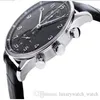 럭셔리 시계 판매 브랜드 남성 감시 새로운 포르투갈 크로노 그래프 블랙 다이얼 40mm 시계 i371447 손목 시계 232c