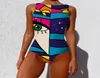 Twopie Suits one Piece Swimsuit 2021 Swimwear Women Monokini Anime Bathin