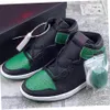 1 حذاء كرة سلة خضراء من الصنوبر الخضراء 1S 1S سوداء في الهواء الطلق أحذية رياضية 555088-030 مع صندوق US5 5-12208Y