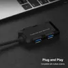 Hub USB 4 in 1 Docking station per laptop da ufficio Splitter Mouse Tastiera Adattatore Convertitore in plastica Accessorio per PC desktop USB 2.0