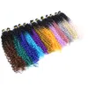 Marlybob Crochet Braids Extensiones de cabello de 14 pulgadas ola sintética de aguas profundas Marlibob Puelo de horquilla Afro Jerry Curl Kinky Rucky Tracking Weave para mujeres negras LS22