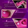 Massageador de brinquedos sexuais lambendo vibradores 7 modos rolando vibração vibratória na língua vagina clitóris mamilo silicone vibrador brinquedos para mulher