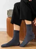 Athletic Socks 10Pairs Bambu Fiber Thin Women Men Summer Stripe Breatble Long Tube Sock Silk Sports Business Shoes L220905
