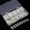 False Nails Capsule 500 PCSBox Natural French Manicure Artificial Tips with Design Transparent Tool 220905