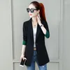 Damespakken 2022 Mode Lente Herfst Casual Jasje Effen Kleur Kantoor Blazers Vrouwen Kleine Blazer Slanke Tops