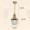 Pendelleuchten Antike Lampe Balkon LED Messing Vintage Bar Korridor Outdoor Indoor Licht Hanglamp Kronleuchter Glas