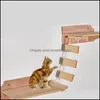 Katzenspielzeug Katzenspielzeug Haustier Hängematte Wand montiert haltbare natürliche Kletterrahmen Brücke Festes Holzspielzeug Spielzeug Jum Drop Lieferung 2021 Hausgarten sup Dhevm