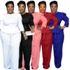 Women's Plus Size Tracksuits XL-5XL 2022 Fall Plus Size Set Women Clothing Casual Ladies Top And Pants Fits Female Two Pieces Outfits Wholesale Dropshopping L220905