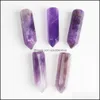 Stone Fashion Natural Stone Charms Rose Quartz Crystal Amethyst Pillar No Hole Pendants Jewelry Making Necklace Accessor Dhseller2010 Dh1Vl