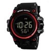 Wristwatches Sports Watch For Men Casual Silicone Multi-function Waterproof Alarm Clock Luminous Large Screen LED Electronic Digital Watches