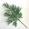 Decorative Flowers Artificial Green Cypress Tree Leaf Pine Needle Leaves Branch Christmas Wedding Home Office El Decoration