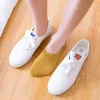 Athletic Socks 1 Pairs Cotton Women Sock Sile Anti-slip Invisible Socks Spring Summer Solid Color Ankle Boot Girls Fashion Thin Socks Lady L220905