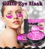 60 pçs Máscara de Cuidados para os Olhos de Colágeno Rosa Anti Olheiras Hidratante Remoção de Inchaço Máscaras de Olhos com Glitter Beleza Cuidados com os Olhos Patches