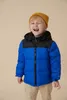 冬の北の顔のジャケットキッズファッションクラシックアウトドアウォームダウンコートゼブラパターンストライプレタープリントパフジャケットマルチカラーベビー服
