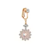 Fake Dingling Belly Button Rings CZ Body Clip on Dangle Navel Ring for Women and Girls