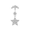 Multi Style Zircon Dangle Belly Butrine Rings Body Piercing CZ Dangle Navel Anel para mulheres e meninas