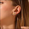 Stud 10Pairs 5 Color Clay Cute Daisy Orecchini a bottone per donne e ragazze Ellis Perennis Marguerite Flower Stud Ear Jewelry Drop Deliver Dhgna